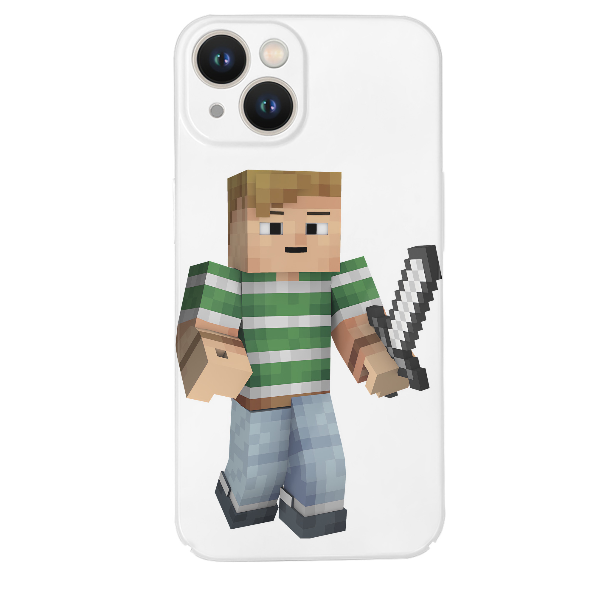 （画像用） マインクラフト ブロックの世界 Minecraft MC Block world 【iPhone 14シリーズ対応】ハードケース